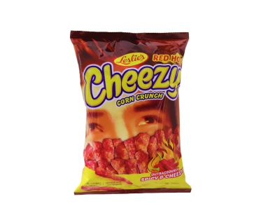 Leslies Cheezy Corn Crunch Outrageously Spicy and Cheesy, 150Gm, Pack Of 10